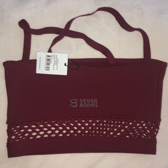 BETTER BODIES Sangria Red Waverly Mesh Bra - Picture 7 of 11